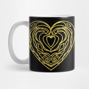 GOLD Heart Valentine Day Mug